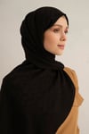Pamora Şal - Monogram Desenli 3 - Siyah 01