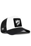 Wake Up Logolu Siyah-Beyaz Trucker Şapka
