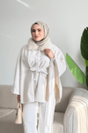 Alis Kürk Detaylı Panço | Taş