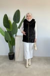 Angora Kürk Yelek | Siyah