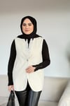 Arden Kaşe Yelek | Ekru