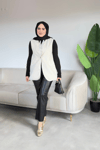 Arden Kaşe Yelek | Ekru