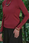 Bilek Droplu Bluz | Bordo