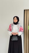 Bilekleri Taşlı Gömlek - Beyaz
