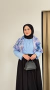 Bilekleri Taşlı Gömlek - Mavi