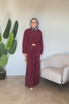 Gold Aksesuar Detaylı Takım | Bordo