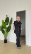 Gold Düğmeli Denim Takım | Lacivert 