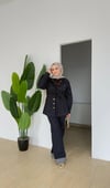 Gold Düğmeli Denim Takım | Lacivert 