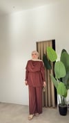 Gold Tokalı Pantolonlu Takım - Kİremit