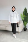 Kapüşon Detaylı Hırka | Beyaz