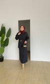 Kemer Detaylı Denim Elbise | Lacivert