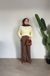 Keten Pantolon | Kahve