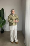 Mini Teddy Desenli Sweat | Çağla Yeşili