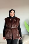 Mira Kürk Yelek | Kahverengi