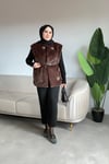 Mira Kürk Yelek | Kahverengi