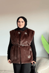Mira Kürk Yelek | Kahverengi