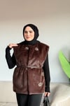 Mira Kürk Yelek | Kahverengi