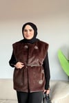 Mira Kürk Yelek | Kahverengi