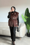 Mira Kürk Yelek | Kahverengi