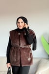 Mira Kürk Yelek | Kahverengi
