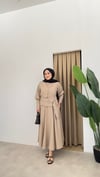 Mira Kuşak Detaylı Etekli Takım - Taş