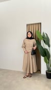 Mira Kuşak Detaylı Etekli Takım - Taş