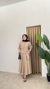 Mira Kuşak Detaylı Etekli Takım - Taş
