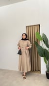 Mira Kuşak Detaylı Etekli Takım - Taş