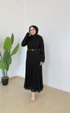 Olive Dantelli Elbise | Siyah
