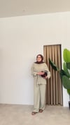 Rose Kuşak Detaylı Modal Takım - Çağla 