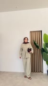 Rose Kuşak Detaylı Modal Takım - Çağla 