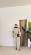 Rose Kuşak Detaylı Modal Takım - Çağla 