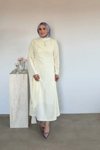 Sahra Pelerinli Elbise | Sarı