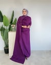 Sedef Premium Taşlı Elbise - Mürdüm