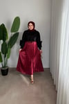 Tasarım Kolu Güllü Gömlek | Siyah