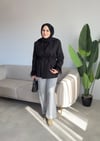 Taşlı Triko Pantolon | Gri