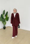 Triko Kimono Takım - Bordo