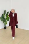 Triko Kimono Takım - Bordo