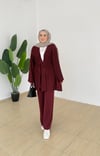 Triko Kimono Takım - Bordo