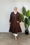 Vera Modal Fermuarlı Kap | Kahve