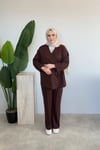 Yandan Bağlamalı Oysho Takım | Kahve