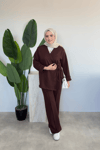 Yandan Bağlamalı Oysho Takım | Kahve