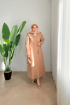 Yandan Bağlamalı Poplin Elbise | Vioz