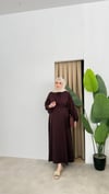 Yeni Fular Detaylı Elbise - Bordo