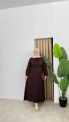 Yeni Fular Detaylı Elbise - Bordo