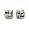  Square Plated Silver Earring