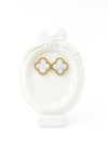 Leaf White Earring