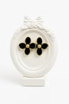Retro Flower Black Earring