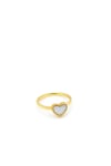 White Heart Ring
