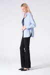 %100 Pamuk Poplin Oversize Kadın Gömlek Mavi